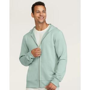 Allbirds NWT Mens Bark Grey Anytime Organic Cotton Blend Full Zip Hoodie Size M